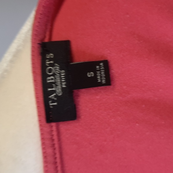 Talbots Carnation Pink Sleeveless V-neck with Ruffled Neckline, Size Petite S - Picture 6 of 6